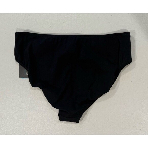 NEW Profile by Gottex Bikini Swim Bottom Womens 14 Black Full Coverage Beach - Picture 2 of 5